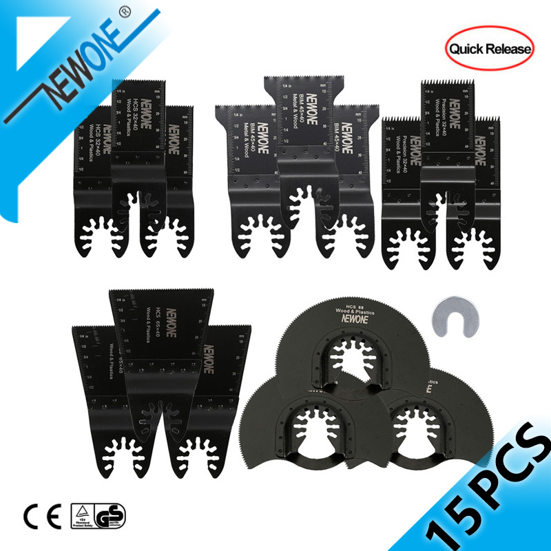 NEWONE 20pcs Multifunction Oscillating Tool Quick Release Multiti-function Tool Blades Power tools Accessories Set for Wood Cut
NEWONE 20pcs Multifunction Oscillating Tool Quick Release Multiti-function Tool Blades Power tools Accessories Set for Wood Cut