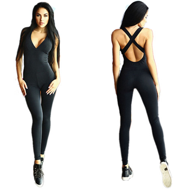 Yoga One-piece Clothing Set Black Deep V Neck Jumpsuit For Women Female Fitness Gym Jogging Running Overalls
Yoga One-piece Clothing Set Black Deep V Neck Jumpsuit For Women Female Fitness Gym Jogging Running Overalls