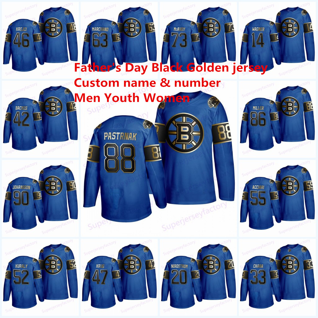 Boston Bruins Father's Day Black Golden jersey 88 David Pastrnak 4 Bobby Orr 33 Zdeno Chara 37 Patrice Tuukka Rask Marchand Hockey Jerseys, 90
Boston Bruins Father's Day Black Golden jersey 88 David Pastrnak 4 Bobby Orr 33 Zdeno Chara 37 Patrice Tuukka Rask Marchand Hockey Jerseys, 90