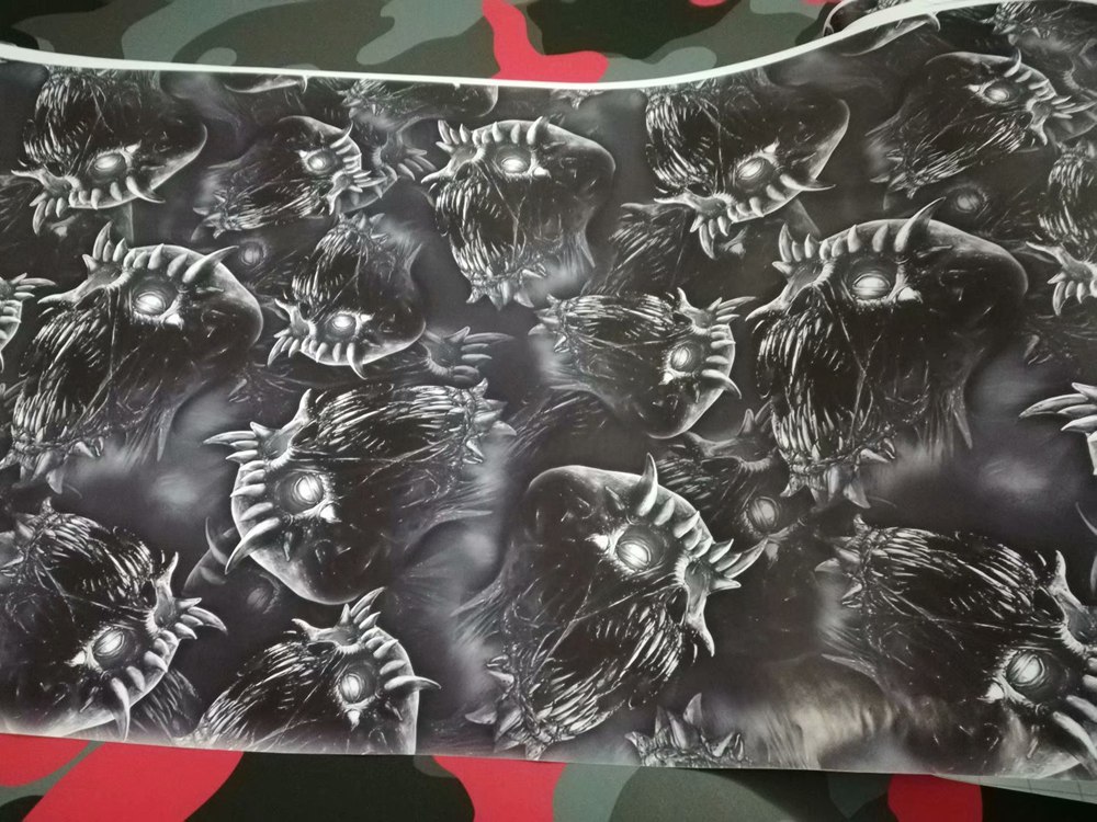 black hear no evil pattern Camouflage Vinyl wrap for Vehicle car wrap film Camo Truck Wrap covering foil Self adhesive 1.52x30m 5x98ft