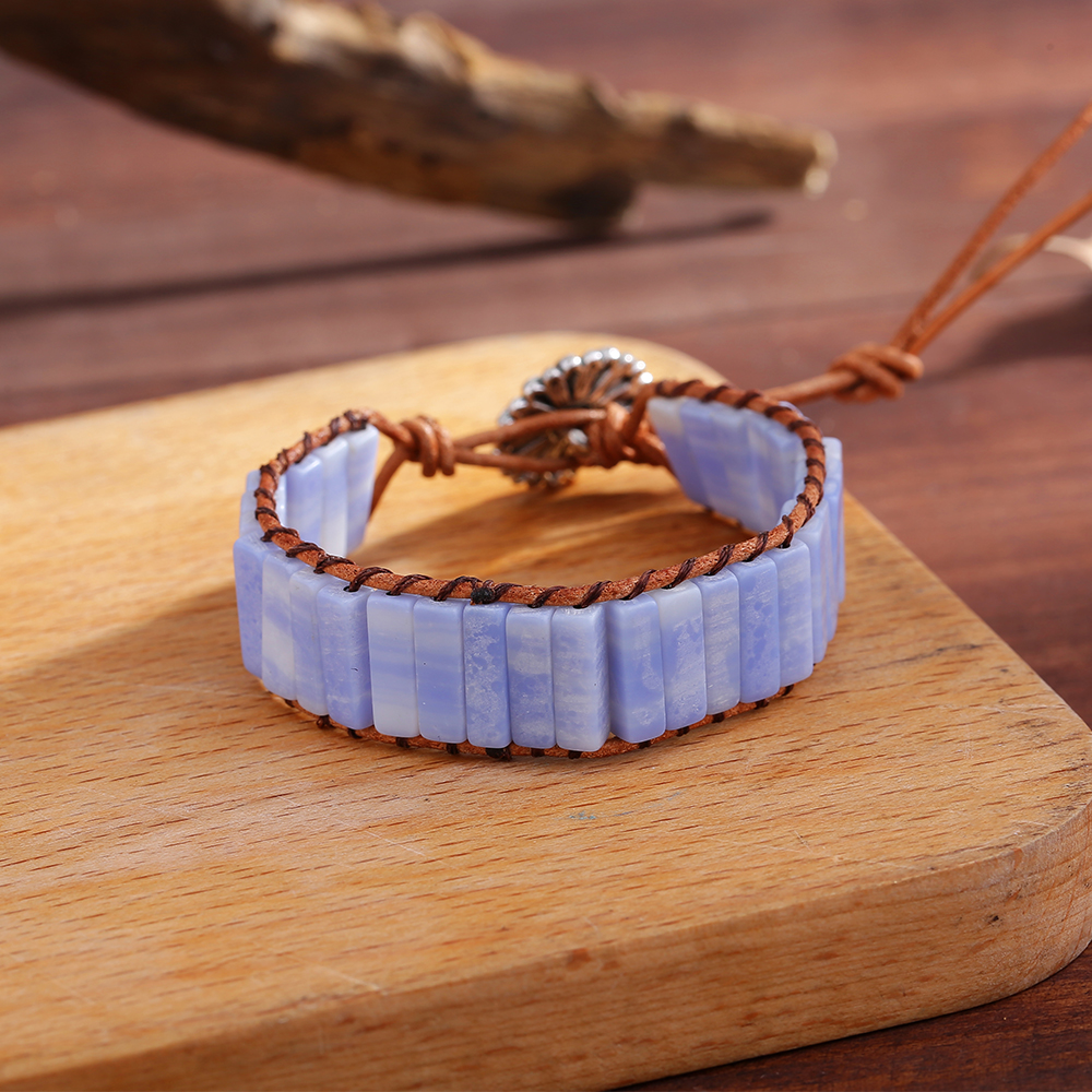 Geometric Oblong Stone Wrap Bracelet for Women Single Natural Stone Amazonite Rose Quartz Imperial Jasper Agate Beaded Strand Bracelets Gift, Black
Geometric Oblong Stone Wrap Bracelet for Women Single Natural Stone Amazonite Rose Quartz Imperial Jasper Agate Beaded Strand Bracelets Gift, Black