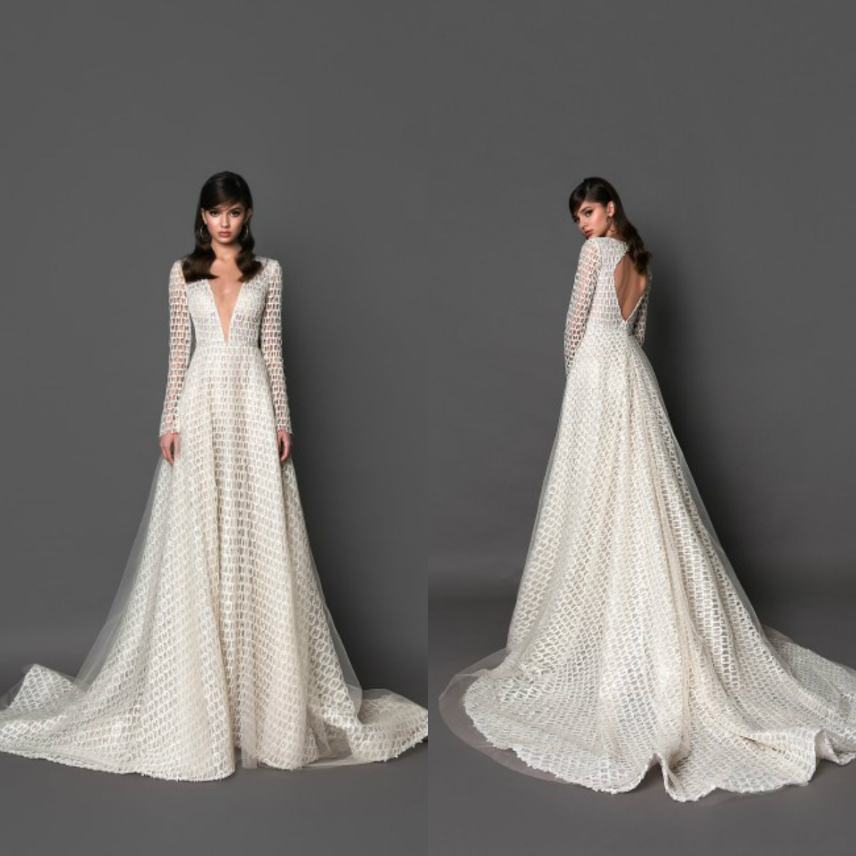2020 Deep V Neck Evening Dresses A Line Hollow Back Sweep Train Long Sleeve Prom Dress Party Wear Custom Made Robes De Soirée, White
2020 Deep V Neck Evening Dresses A Line Hollow Back Sweep Train Long Sleeve Prom Dress Party Wear Custom Made Robes De Soirée, White