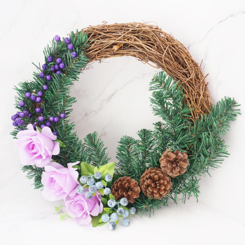 Christmas Wreath 40cm Purple Rose and Pine Cone Garland Door Wreath Hanging Wall Window Decoration for Home Farmhouse Decor 100%, Multi
Christmas Wreath 40cm Purple Rose and Pine Cone Garland Door Wreath Hanging Wall Window Decoration for Home Farmhouse Decor 100%, Multi