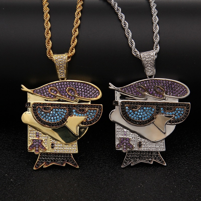 Fashion-Hip Hop Iced Out Pendant Necklace Cartoon Mr. Bird Pendant Necklace Fashion Necklace Jewelry