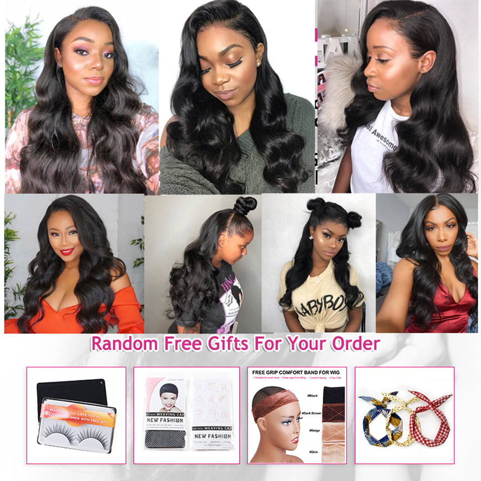 Ishow 360 Frontal Wig 10A Body Straight Water Human Hair Lace Front Wigs Brazilian Peruvian Loose Deep Curly For Women All Ages Natural Color