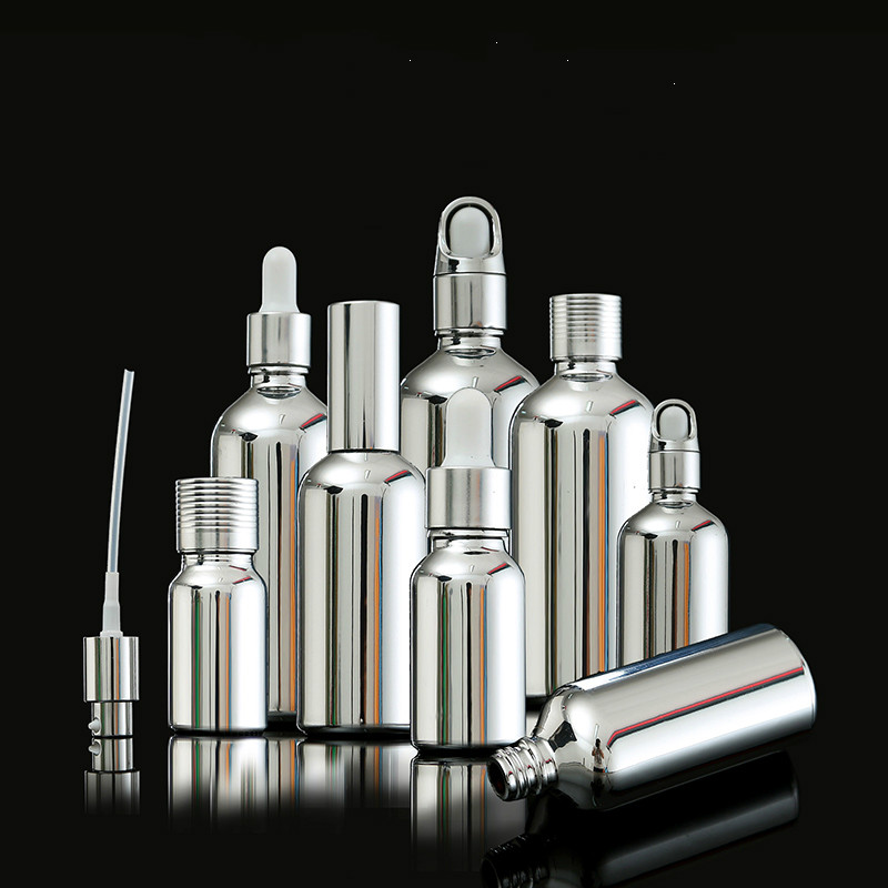 5ml 10ml 15ml 20ml 30ml 50ml 50pcs electroplated silver glass essential oil empty bottle perfume spray lotion bottle dropper
5ml 10ml 15ml 20ml 30ml 50ml 50pcs electroplated silver glass essential oil empty bottle perfume spray lotion bottle dropper