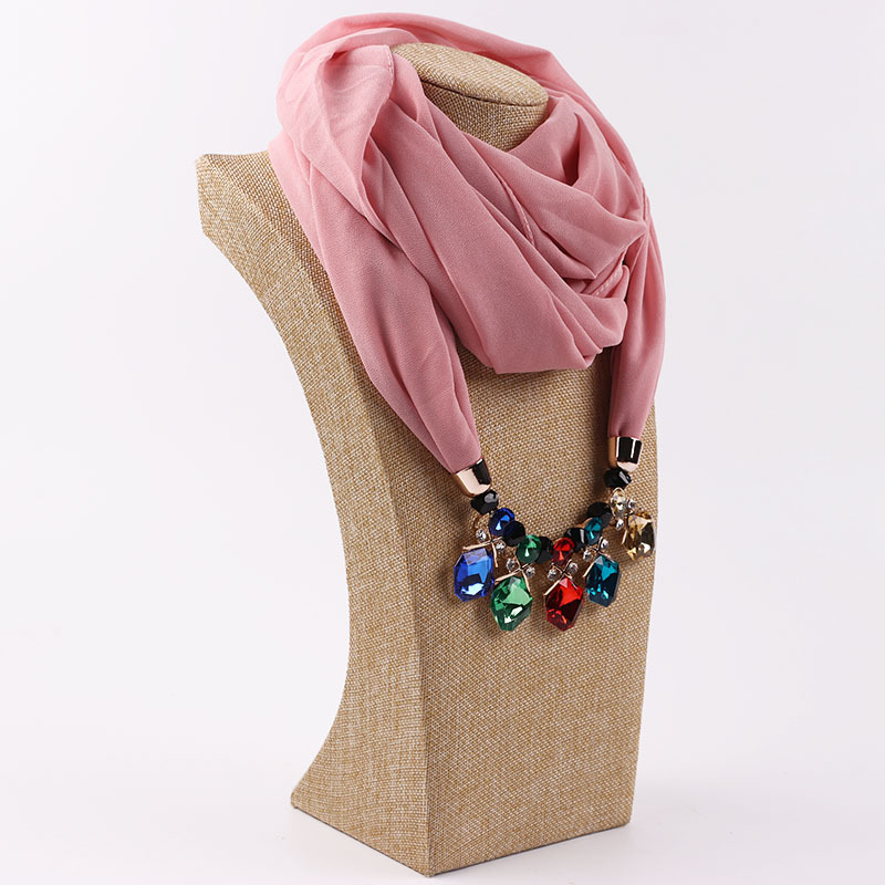 Bohemia Wind Chiffon Scarf Bullet Pendant Charm Fashion Women Jewelry Scarf Necklace Shawls Wraps scarf Acessories