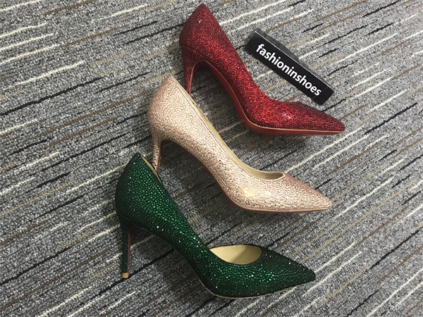 Luxury Designer Red Bottoms Heels 10cm bride rhinestone crystal diamond glitters high heeled party prom red bottom pumps wedding shoes 35-42, Black
Luxury Designer Red Bottoms Heels 10cm bride rhinestone crystal diamond glitters high heeled party prom red bottom pumps wedding shoes 35-42, Black