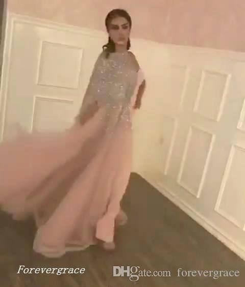 2019 Pink Sheath Split Prom Dress Blingbling Formal Holidays Wear Graduation Evening Party Pageant Gown Custom Made Plus Size