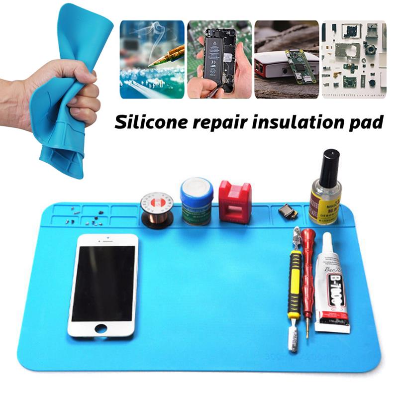 Welding Table Mat Maintenance Mat Silicone Blue Soldering Workbench Repairing Durable Portable Silicone DIY Insulator Pad
Welding Table Mat Maintenance Mat Silicone Blue Soldering Workbench Repairing Durable Portable Silicone DIY Insulator Pad