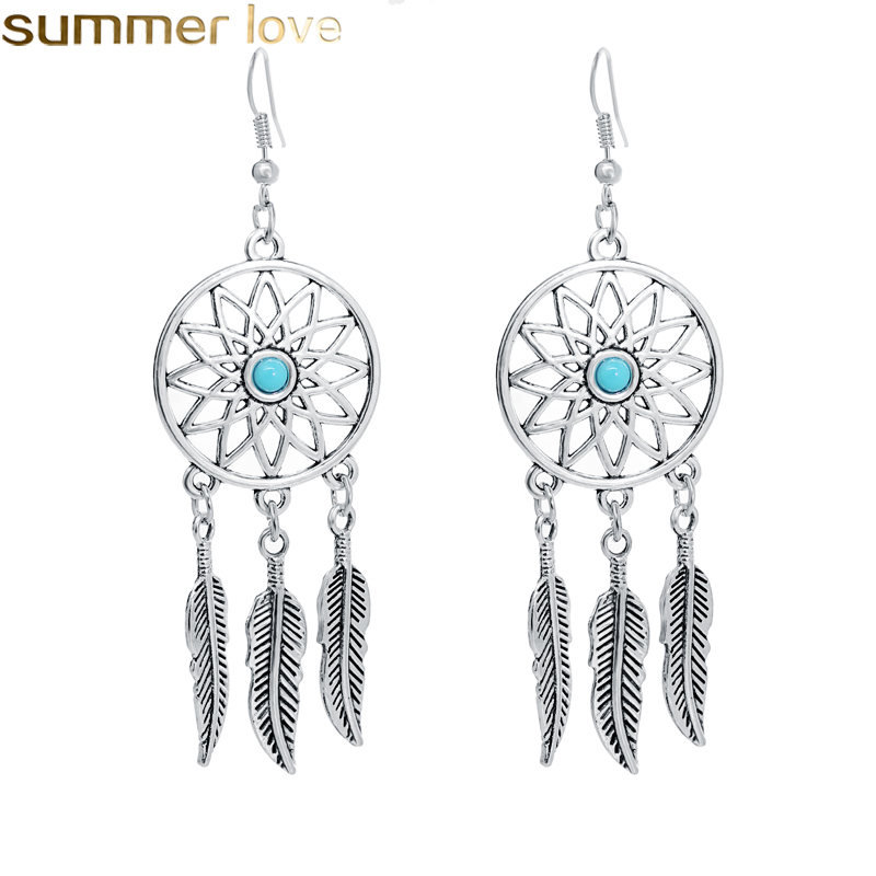 Bohemian Style Dream Catcher Net Feather Tassel Earrings For Women Ladies Vintage Silver Dreamcatcher Boho Jewelry Gift
Bohemian Style Dream Catcher Net Feather Tassel Earrings For Women Ladies Vintage Silver Dreamcatcher Boho Jewelry Gift