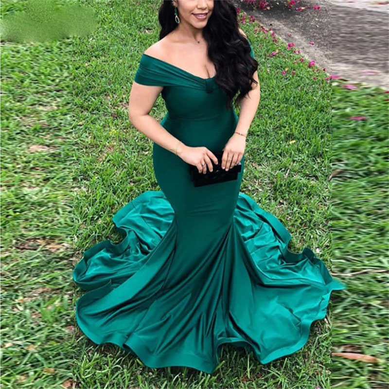 Elegant Mermaid Evening Dresses Off Shoulder Zipper Simple Prom Party Dress Formal Gown Plus Size Vestido De Festa, Khaki
Elegant Mermaid Evening Dresses Off Shoulder Zipper Simple Prom Party Dress Formal Gown Plus Size Vestido De Festa, Khaki