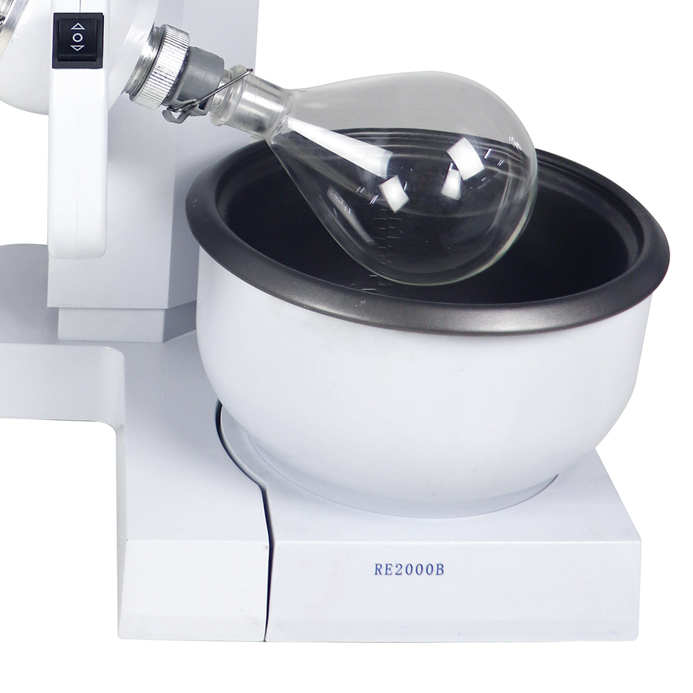 ZZKD Lab Supplies 2L Rotary Evaporator Rotavap with Digtal Lift Water Bath 0-120rpm 110V For Vacuum Distillation