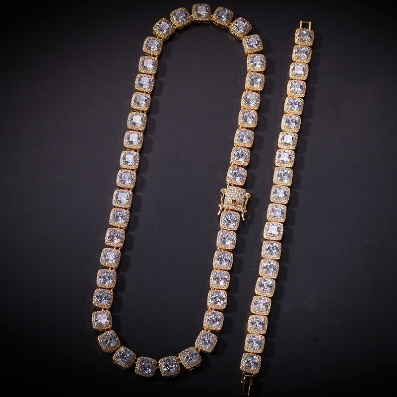 Mens Iced Out Diamond Tennis Chain Necklace Bracelet Square Zircon Necklaces 7inch-24inch Hip Hop Bling Chains Jewelry
Mens Iced Out Diamond Tennis Chain Necklace Bracelet Square Zircon Necklaces 7inch-24inch Hip Hop Bling Chains Jewelry