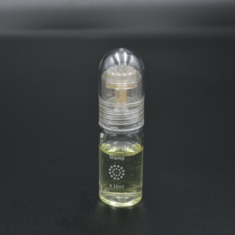 

20 pins 24K Hydra Derma Stamp Micro Needle Derma Skin Rejuvenation Roller Scar Removal Dermaroller with Acid Essence Bottle