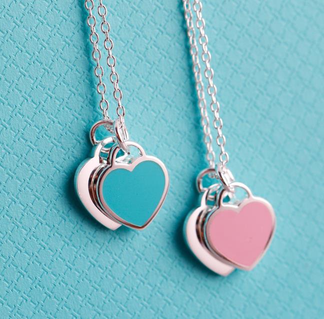 Double Heart Pendant Necklace Blue Pink Red Heart Chain Necklace Short Paragraph Clavicle Chain
Double Heart Pendant Necklace Blue Pink Red Heart Chain Necklace Short Paragraph Clavicle Chain