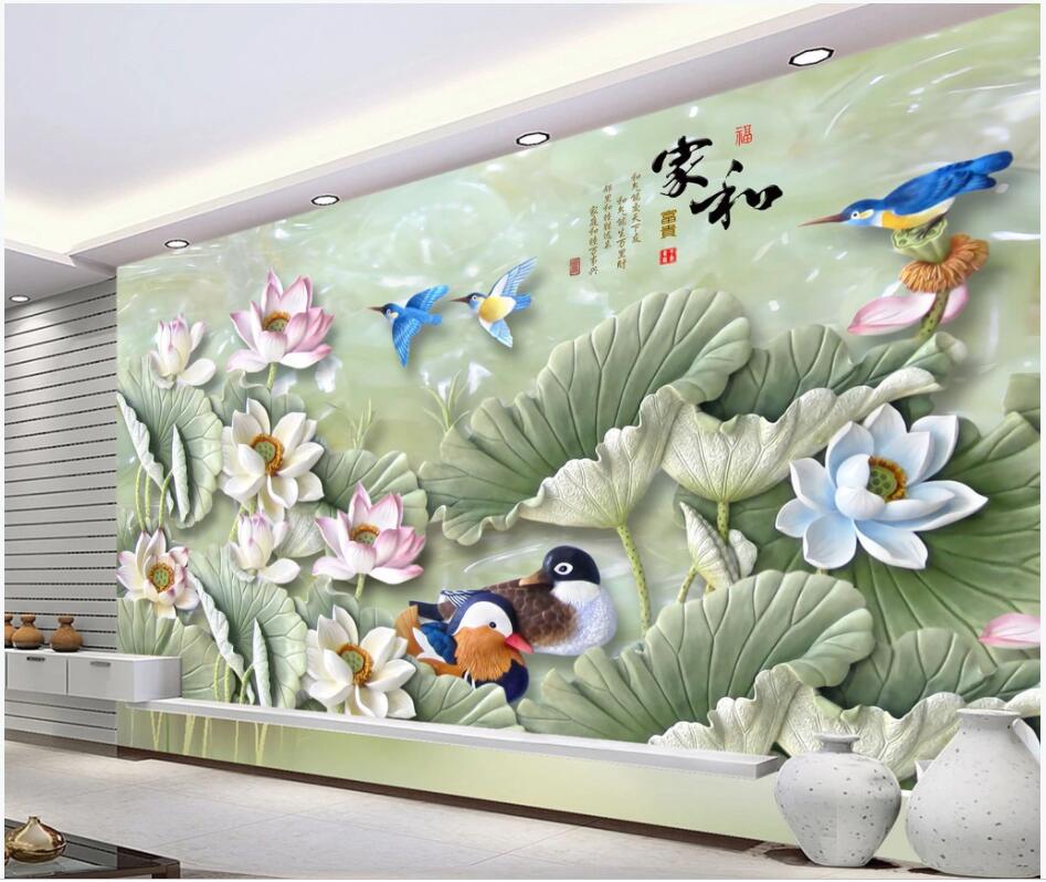 custom photo 3d wallpaper Color carved Chinese lotus flowers and birds home decor living room 3d wall murals wallpaper for walls 3 d, Non-woven wallpaper
custom photo 3d wallpaper Color carved Chinese lotus flowers and birds home decor living room 3d wall murals wallpaper for walls 3 d, Non-woven wallpaper