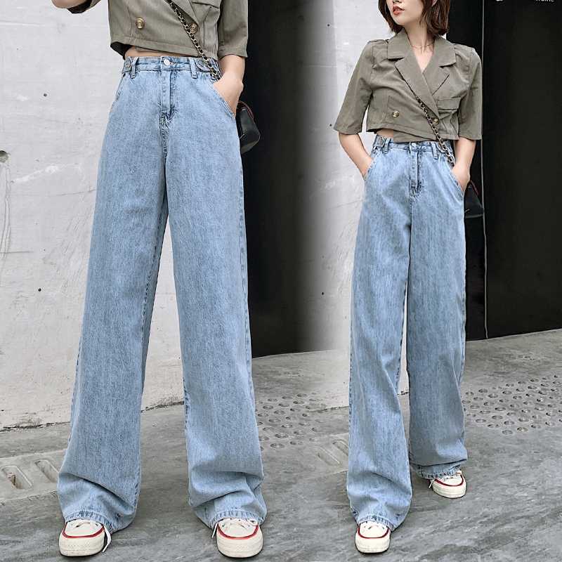 Women Jean Pants 2020 Casual High Waist Ropa Mujer Jeans Fashion Vintage Solid Denim Wide Leg Pant Fashion Loose Trousers P9339, Blue
Women Jean Pants 2020 Casual High Waist Ropa Mujer Jeans Fashion Vintage Solid Denim Wide Leg Pant Fashion Loose Trousers P9339, Blue