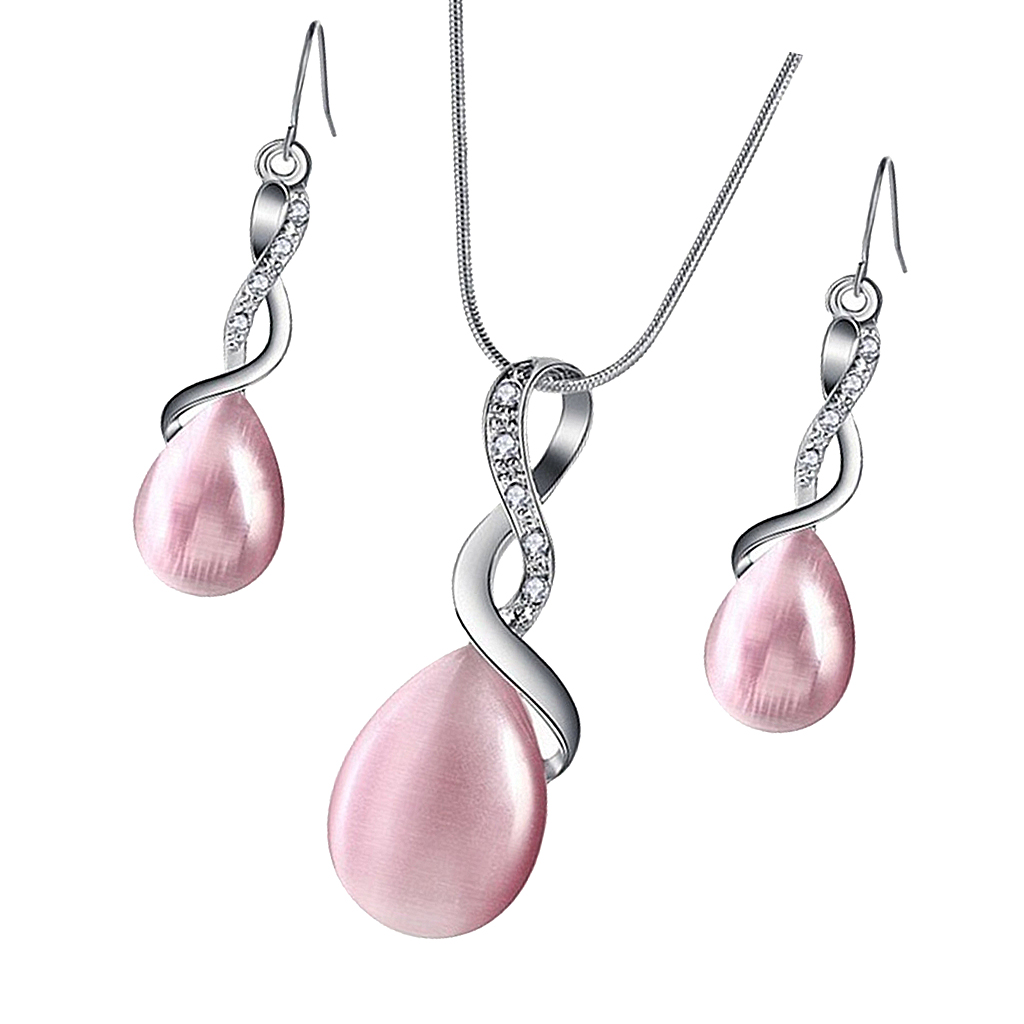 Necklace Earrings Set Waterdrop Teardrop Opal Crystal Rhinestone Stone Necklace and Hook Earrings for Women Girls Gifts
Necklace Earrings Set Waterdrop Teardrop Opal Crystal Rhinestone Stone Necklace and Hook Earrings for Women Girls Gifts