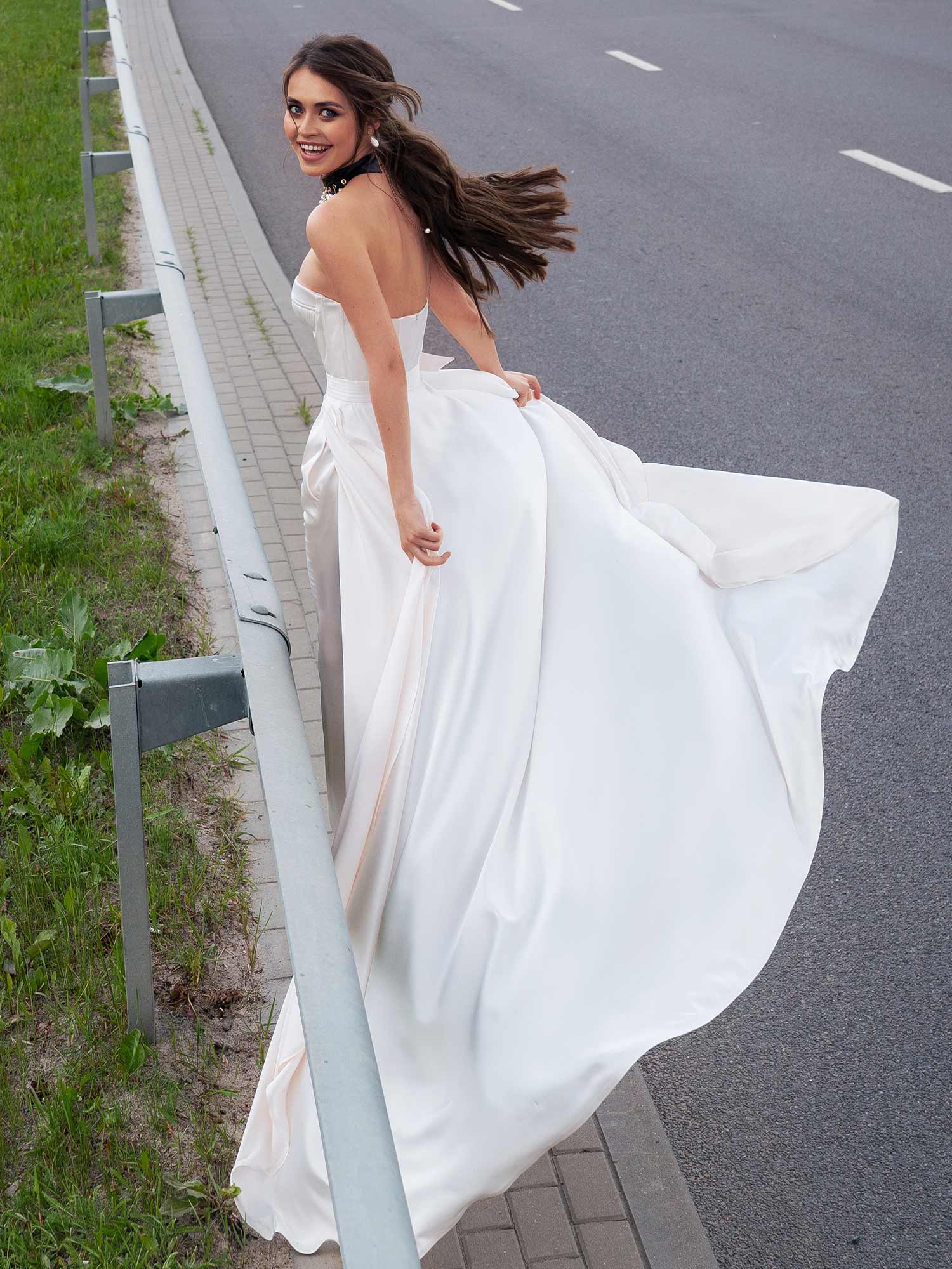 white jumpsuits beach wedding dresses sweetheart satin bridal gowns with detachable train vestido de novia