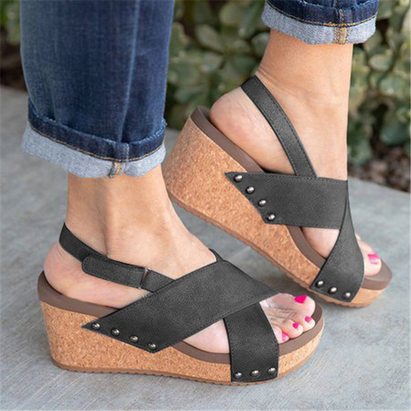 Large Size Summer Women Wedge Sandals Female Fashion High Heel Fish Mouth Sandals Thick Bottom Women'S Shoes, Black
Large Size Summer Women Wedge Sandals Female Fashion High Heel Fish Mouth Sandals Thick Bottom Women'S Shoes, Black