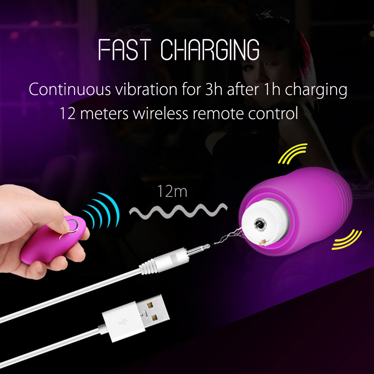 Meselo USB Rechargeable Mute Vibrator Egg 12M Wireless Remote Control 10 Speed Vibrator Sex Toys for Women 3 Colors Erotic Toys Y191217