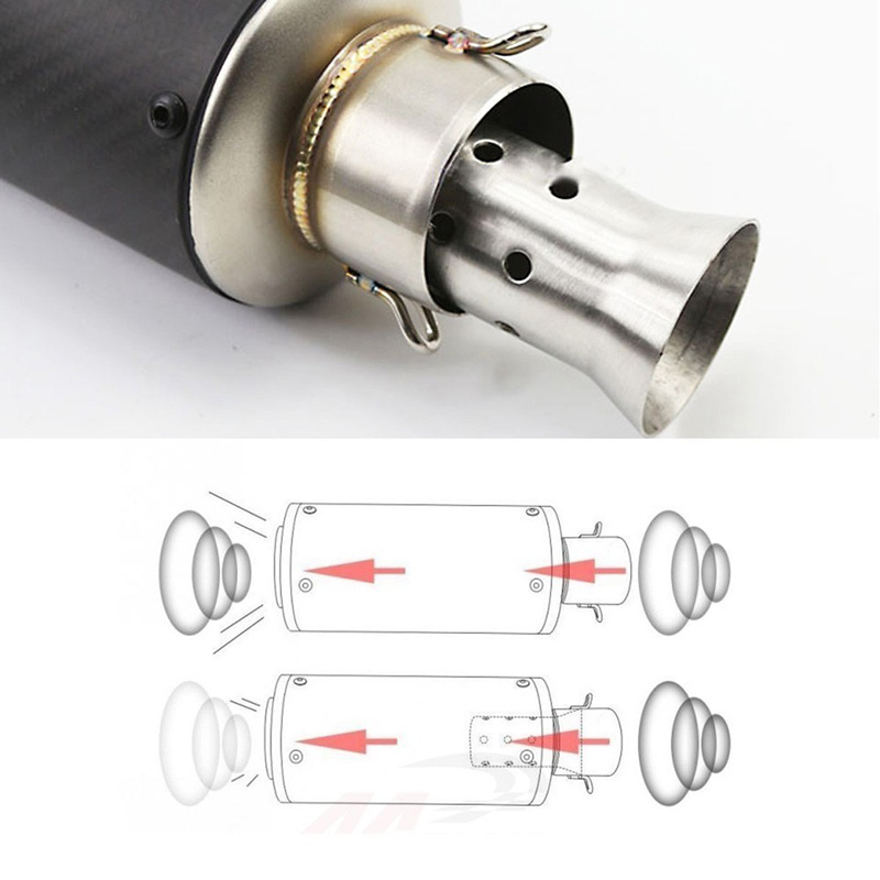 Motorcycle Exhaust System Adjustable Motorcycle Silencers Universal 51mm Muffler Racing Street Bike Scooter