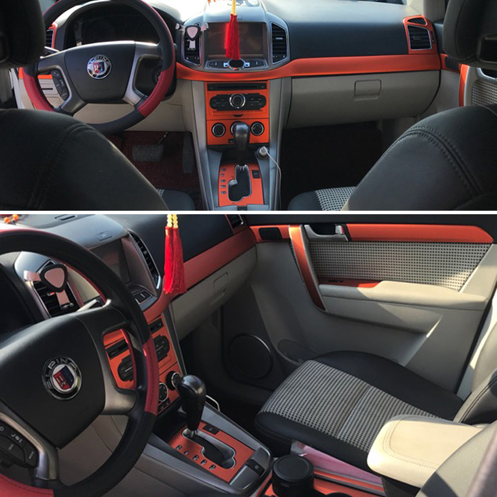 For Chevrolet CAPTIVA 2012-2017 Interior Central Control Panel Door Handle 3D/5D Carbon Fiber Stickers Decals Car styling Accessorie
