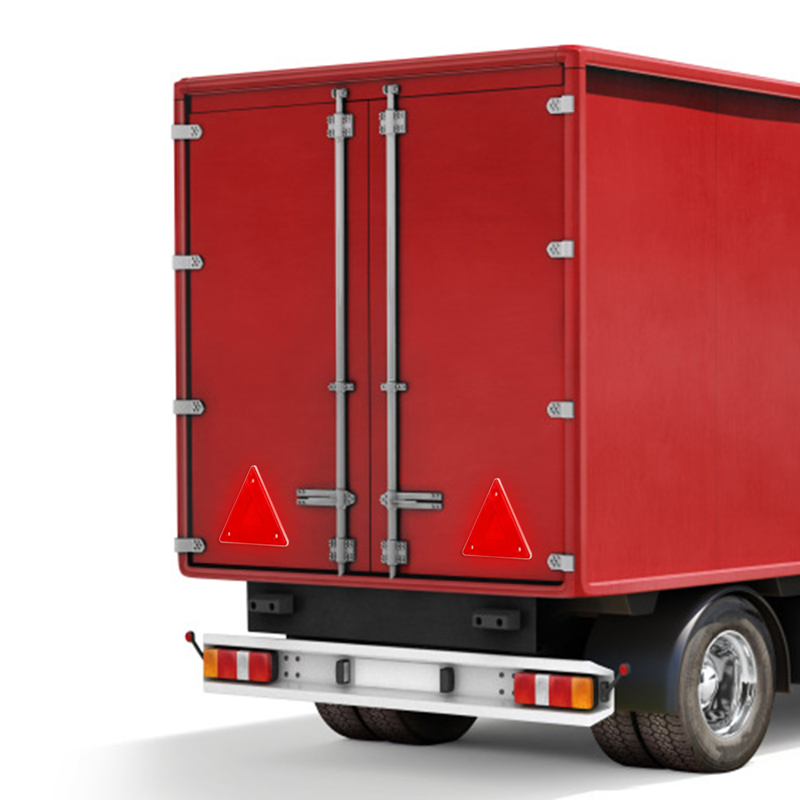 Car Triangle Reflector Stop Warning Reflective Safety Sign Board Truck Plate Red Rear Light