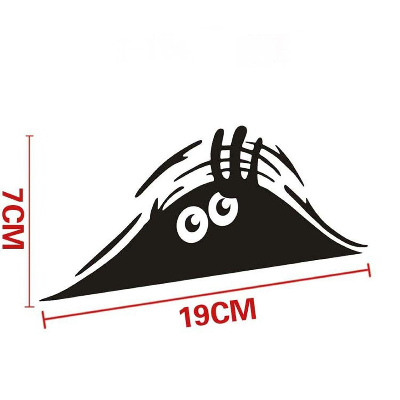 Black Car Styling Accessories Reflective Fashion Funny Peeking Monster Car Sticker Vinyl Decal Decorate Waterproof Stickers