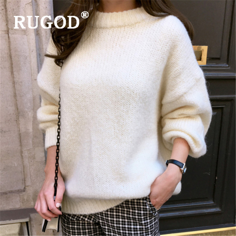 RUGOD Knitted Long Sweater Solid Warm Jumper Knitwear Mohair Pullover Plus Size Korean Style Winter Tops For Women Fall 2019, Blue
RUGOD Knitted Long Sweater Solid Warm Jumper Knitwear Mohair Pullover Plus Size Korean Style Winter Tops For Women Fall 2019, Blue