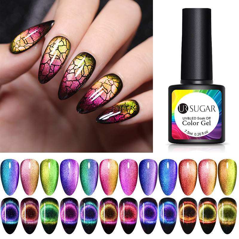 7.5ML UR SUGAR 9D Galaxy Cat Eye Nail Gel Magnetic Soak Off UV LED Nail Varnish Semi Permanent Manicure Gel Lacquer, Mix colors
7.5ML UR SUGAR 9D Galaxy Cat Eye Nail Gel Magnetic Soak Off UV LED Nail Varnish Semi Permanent Manicure Gel Lacquer, Mix colors