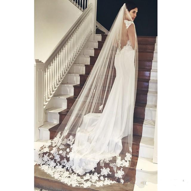 Best Selling Cheapest In Stock Long Chapel Length Bridal Veil Appliques 2019 Veu De Noiva Longo Wedding Veil Lace Purfle with Comb, White
Best Selling Cheapest In Stock Long Chapel Length Bridal Veil Appliques 2019 Veu De Noiva Longo Wedding Veil Lace Purfle with Comb, White