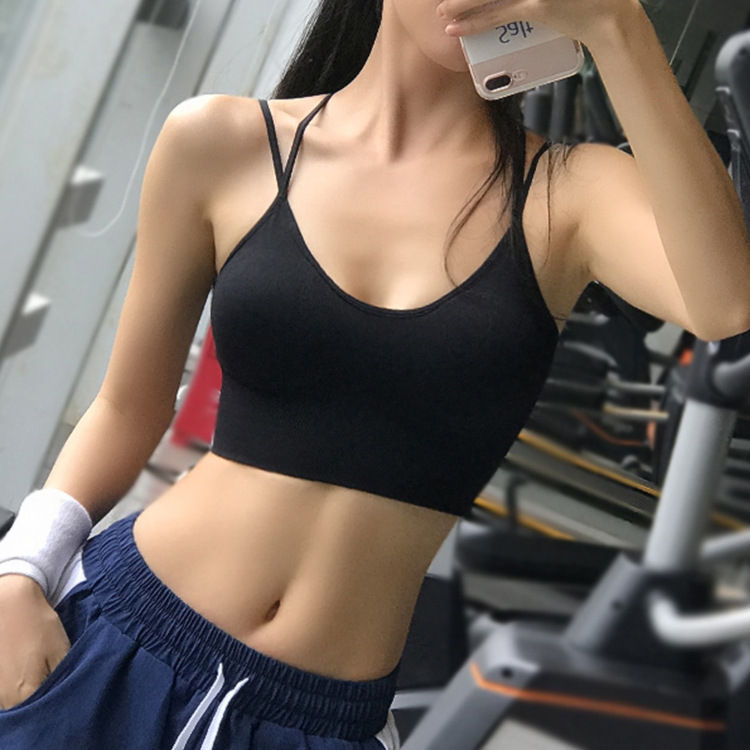 Sexy Sports Yoga Bra Padded Vest Push Up Underwear Running Fitness Top Cross Strap SportsWear Solid Color Crop Tops Tank 2020, Black
Sexy Sports Yoga Bra Padded Vest Push Up Underwear Running Fitness Top Cross Strap SportsWear Solid Color Crop Tops Tank 2020, Black