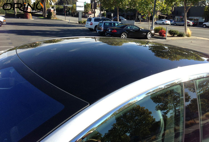 3 Layers High Glossy Black Vinyl Film Gloss Car Wrap Foil Roll For Car Roof Wrapping Covering Air Bubbles Free