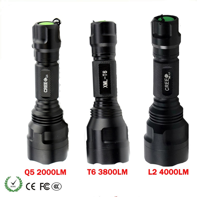 Bright Lighting LED Flashlight XM-L T6 L2 Q5 Rechargeable Tactical Flashlight Torch Lamp 5-Mode Hunting Light Waterproof
Bright Lighting LED Flashlight XM-L T6 L2 Q5 Rechargeable Tactical Flashlight Torch Lamp 5-Mode Hunting Light Waterproof