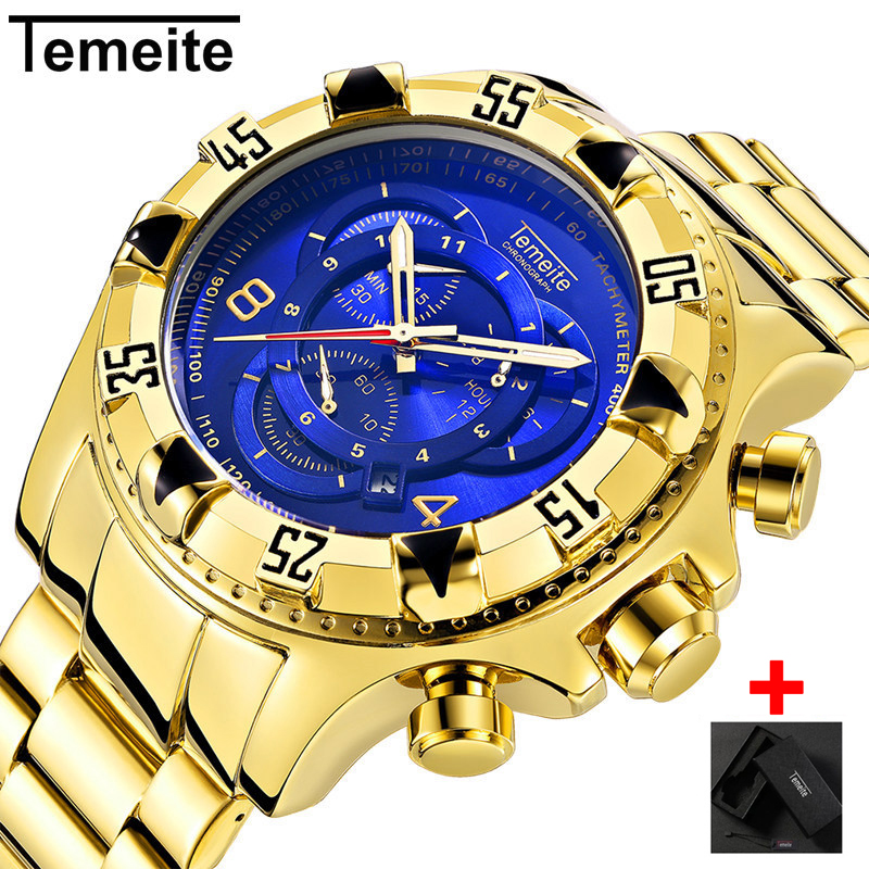 Dropshipping Temeite Men Watch Chronograph Gold Business Quartz Watches Men Waterproof Sport Military Male Wristwatches Free, Khaki
Dropshipping Temeite Men Watch Chronograph Gold Business Quartz Watches Men Waterproof Sport Military Male Wristwatches Free, Khaki