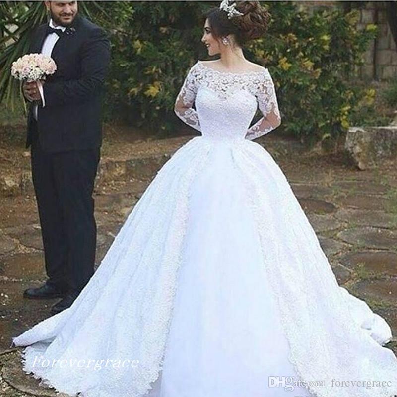2019 Vintage Long Sleeves Lace Ball Gown Wedding Dress Middle East Arabic Dubai Style Bridal Gown Plus Size Custom Made, Champagne
2019 Vintage Long Sleeves Lace Ball Gown Wedding Dress Middle East Arabic Dubai Style Bridal Gown Plus Size Custom Made, Champagne