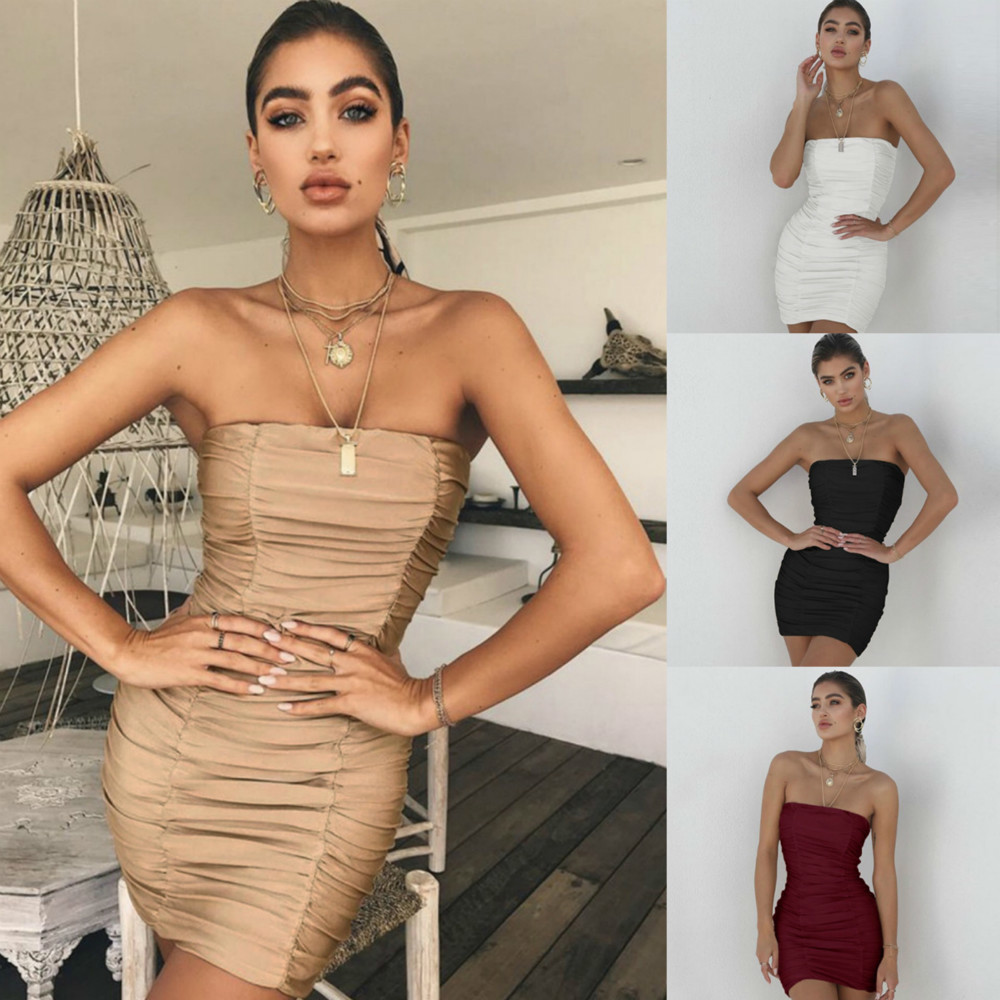 UGUEST 2019 Summer Vestido Sexy Club Solid Slim Women Dress Sleeveless Strapless Short Dress Sheath Party Mini Dresses, Black
UGUEST 2019 Summer Vestido Sexy Club Solid Slim Women Dress Sleeveless Strapless Short Dress Sheath Party Mini Dresses, Black