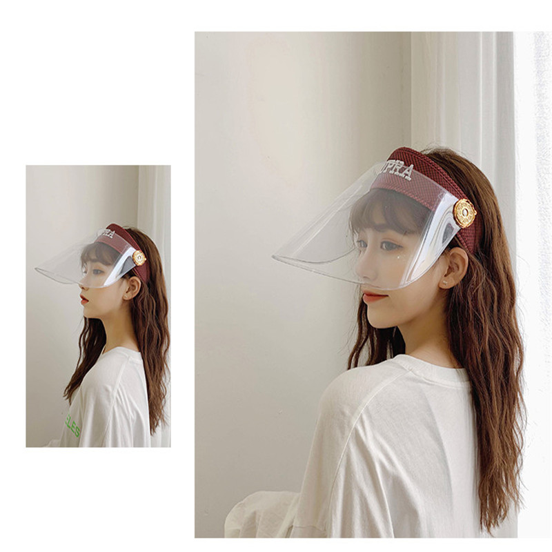 Workshop Cooking Cleaning Protective Face Shield Clear Visor Flip Up Transparent Mask Anti Splash Elastic Band Full Face Cover