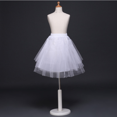 hot sale girls tutu skirt petticoats princess housemaid cosplay children tulle crinoline cheap white black kids pettiskirt for short dress