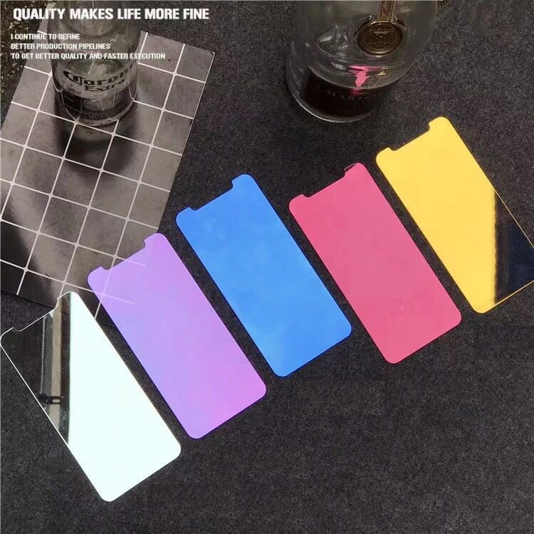 1 piece Color mirrored tempered glass for iPhone X Xs Max Xr Screen protector iPhone 6 6S 7 8 plus mirror protective film
1 piece Color mirrored tempered glass for iPhone X Xs Max Xr Screen protector iPhone 6 6S 7 8 plus mirror protective film