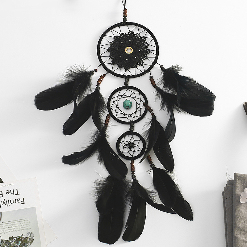 Fantasy Delicate Dream Catchers Hand Made Plaited Exquisite Black Feathers Dream Catchers Creative Home Eye-catching Hanging Ornaments
Fantasy Delicate Dream Catchers Hand Made Plaited Exquisite Black Feathers Dream Catchers Creative Home Eye-catching Hanging Ornaments