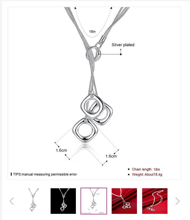 High grade Tai Chi necklace hanging three Quartet sterling silver plate necklace STSN153,fashion 925 silver Chains necklace factory