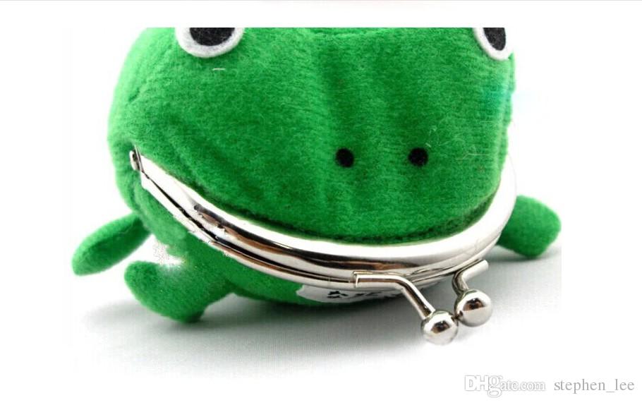 PT063,2022 Children Green Frog Coin Cartoon Anime Cosplay Frogs Wallet Kids Cute Personality Purse