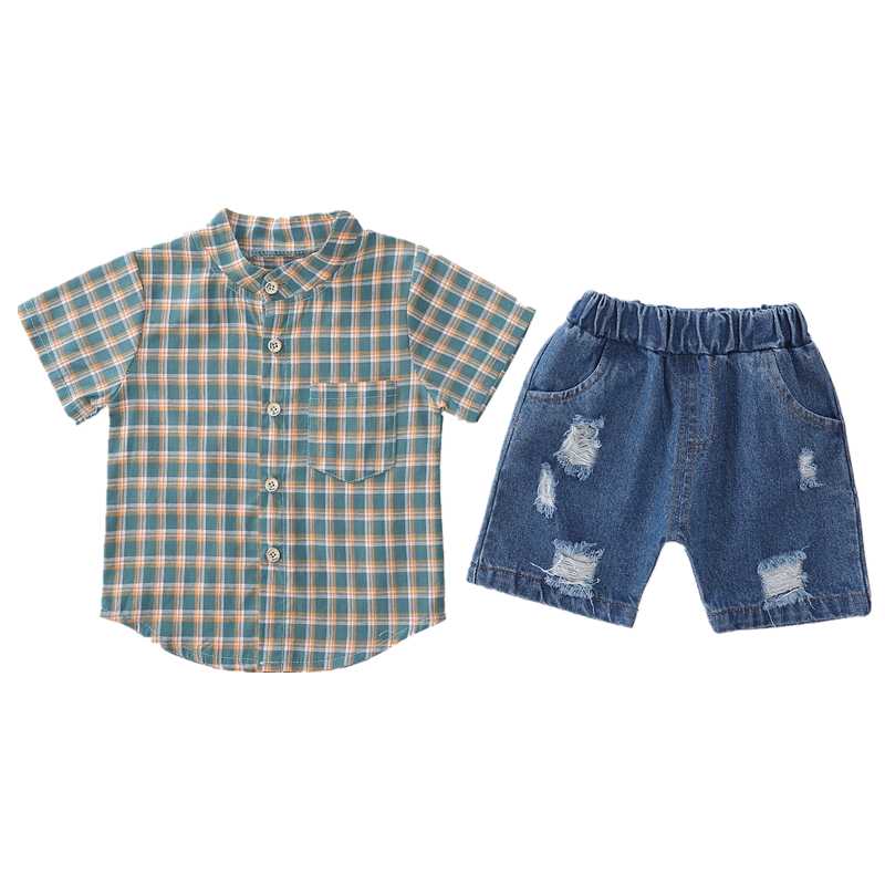 Summer Toddler Baby Boy Clothes Sets Plaid Shirt + Pants Suit Short Infant Boy Print Sports Set Kids Clothing Suit, Green
Summer Toddler Baby Boy Clothes Sets Plaid Shirt + Pants Suit Short Infant Boy Print Sports Set Kids Clothing Suit, Green