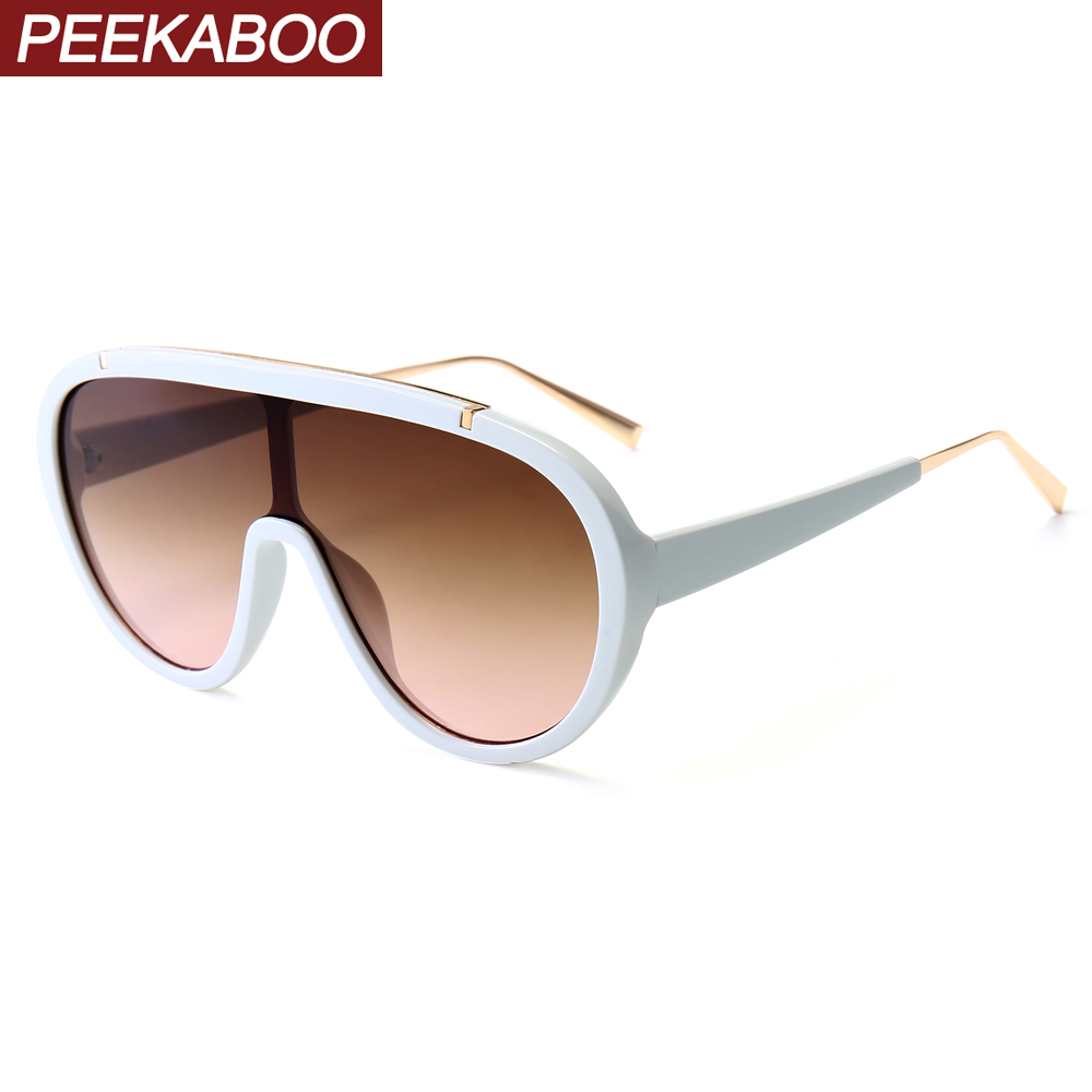 Peekaboo one piece sunglasses women oversized hot selling mens goggles brown white sun glasses male 2020 summer uv400 Y200619
Peekaboo one piece sunglasses women oversized hot selling mens goggles brown white sun glasses male 2020 summer uv400 Y200619