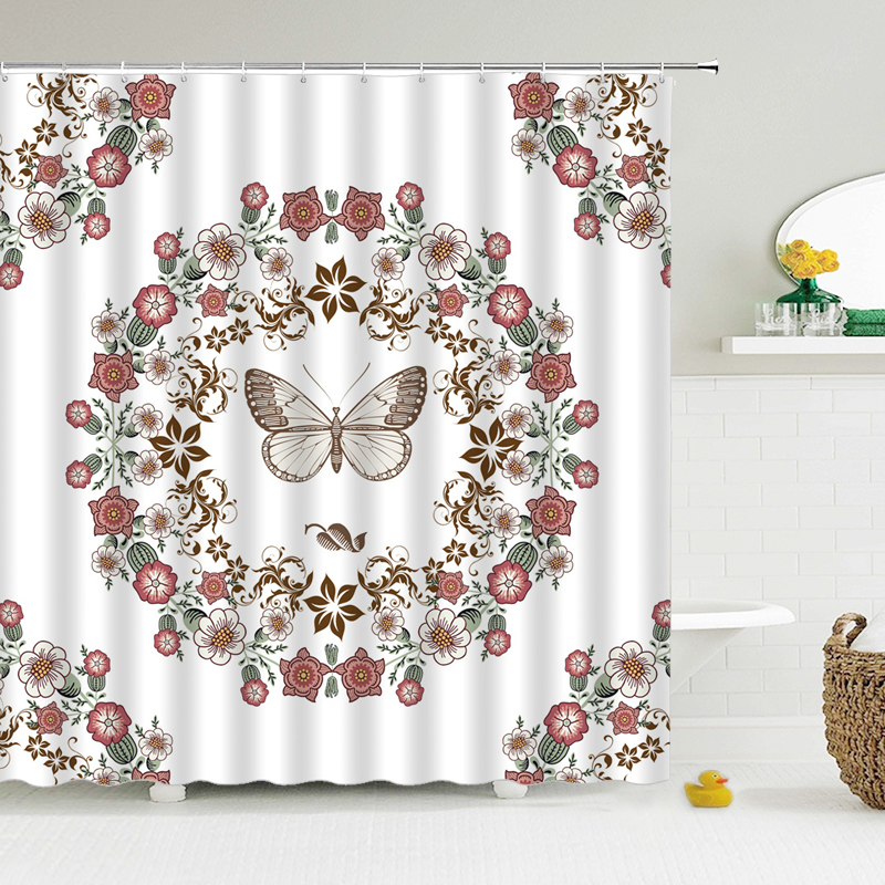 Bathroom Shower Curtain Butterfly Flower Bath Curtains Waterproof 3d Printed Polyester Cloth With Hooks 180*180cm Bath Curtain
Bathroom Shower Curtain Butterfly Flower Bath Curtains Waterproof 3d Printed Polyester Cloth With Hooks 180*180cm Bath Curtain