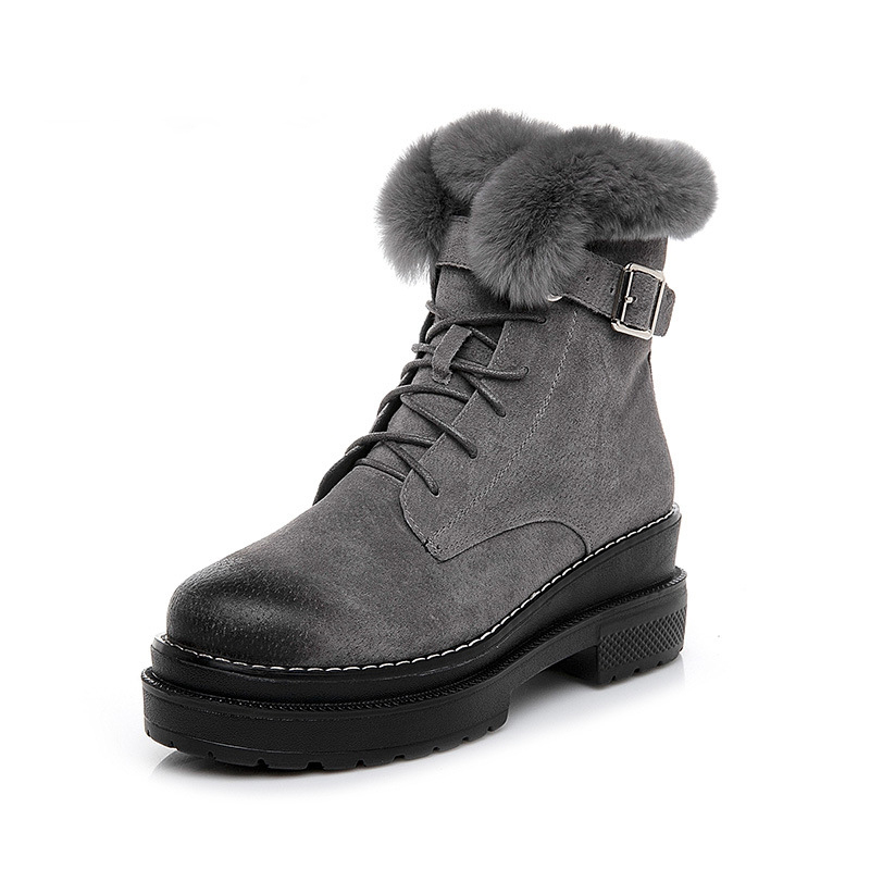 High Top Ankle Boots Woman Rabbit Fur Winter Quality Genuine Leather Female Fahsion Snow Boots Platform Winter Shoes, Black
High Top Ankle Boots Woman Rabbit Fur Winter Quality Genuine Leather Female Fahsion Snow Boots Platform Winter Shoes, Black