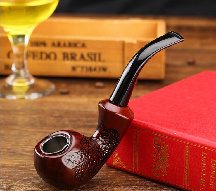 New Brown bilateral bakelite pipe with 150mm personality, portable and creative tobacco fittings
New Brown bilateral bakelite pipe with 150mm personality, portable and creative tobacco fittings